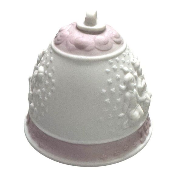 Vintage Lladro 1987 Holiday Porcelain Bell Ornament Collectible In Original Box - Picture 3 of 8